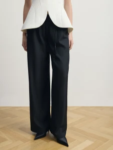 Молочный корсетный топ из атласа "Muse Blanc"