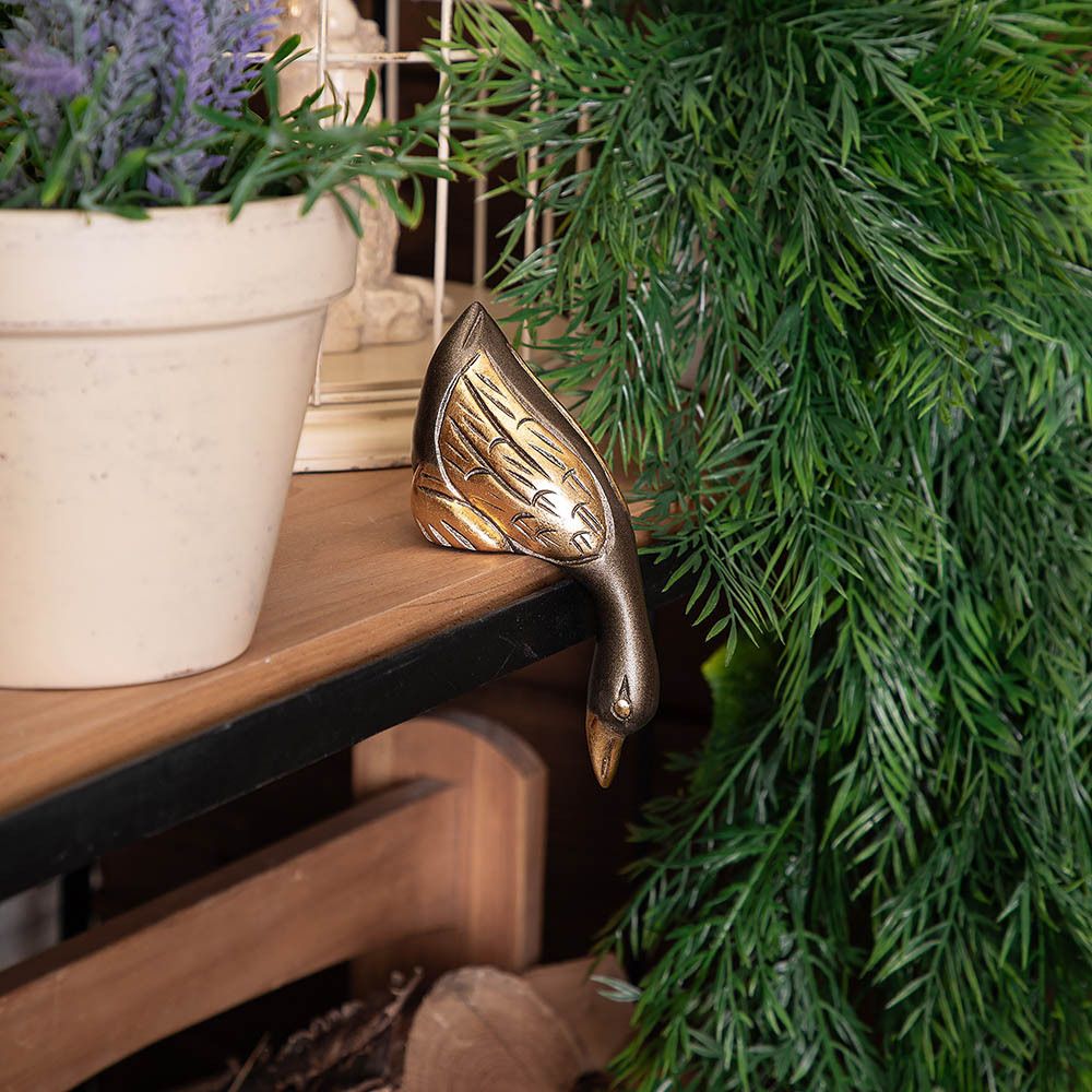 Статуэтка Гусь любопытный Мартин малый Бронза