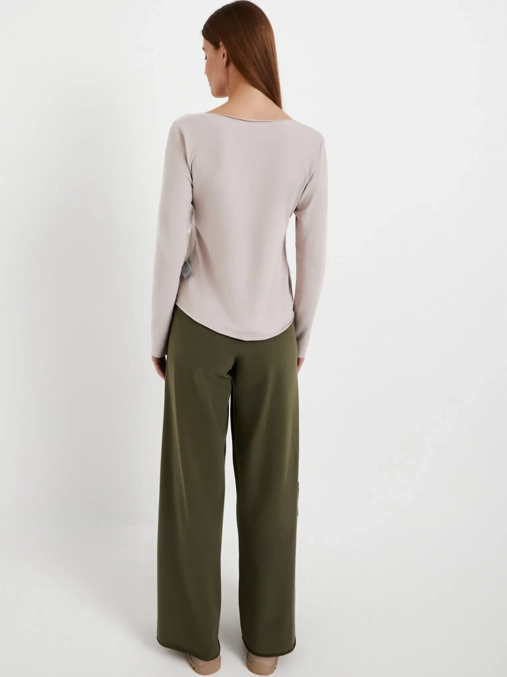 Лонгслив Базовый Песочный