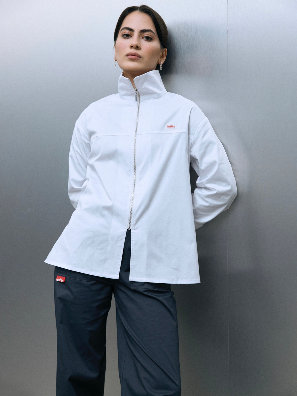 Рубашка медицинская женская Юми, белый хлопок