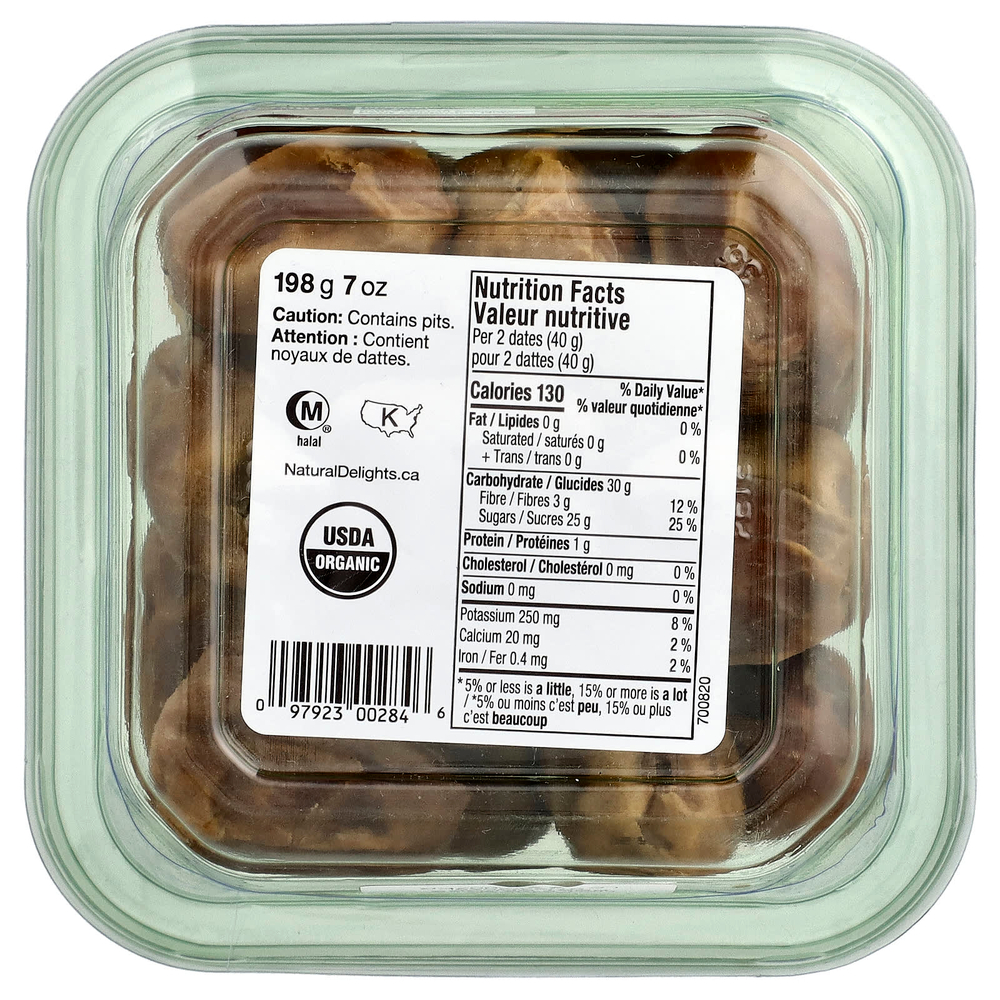 Natural Delights, органические финики суккари, 198 г (7 унций)