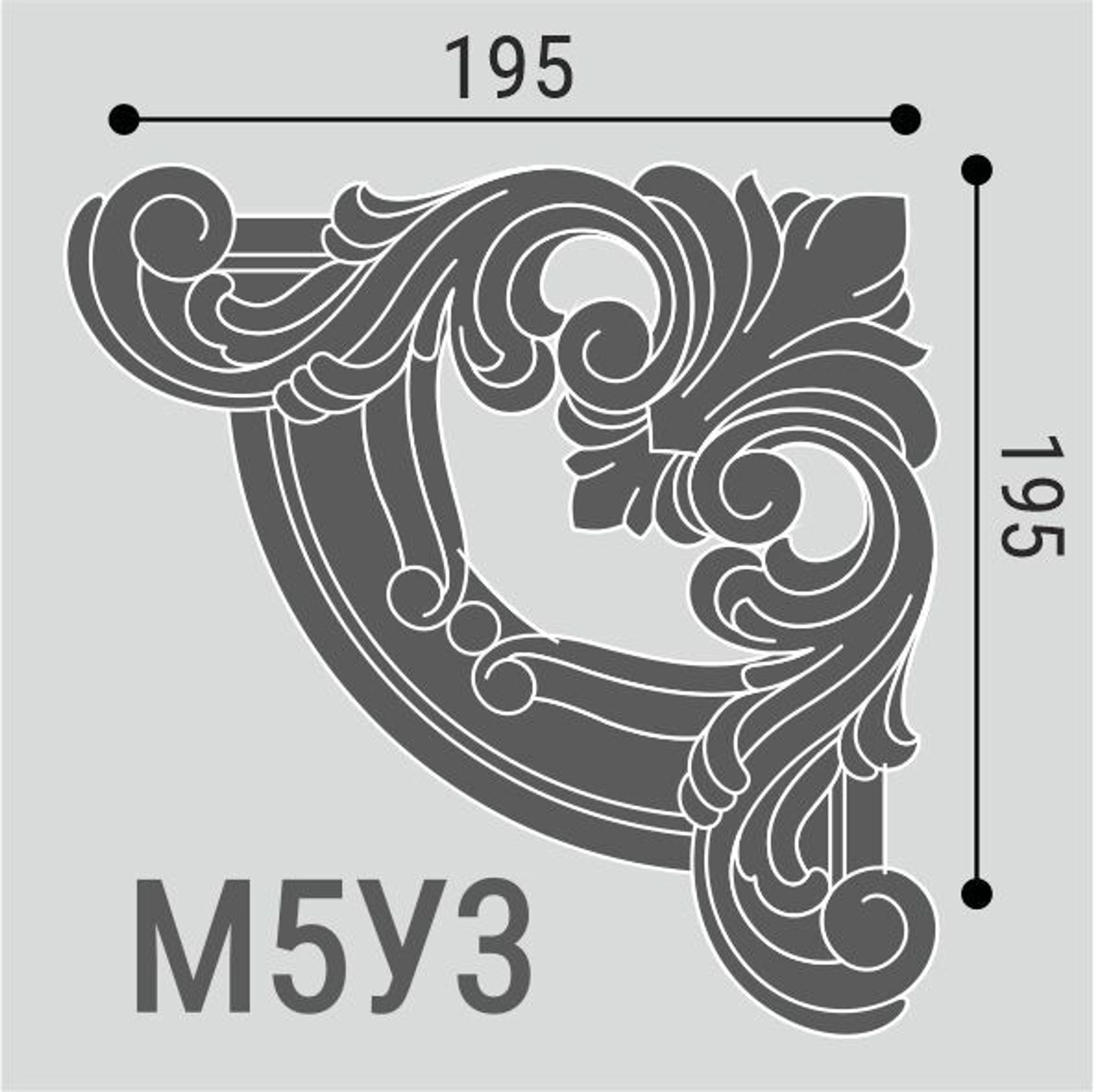 Угол декоративный М5У3