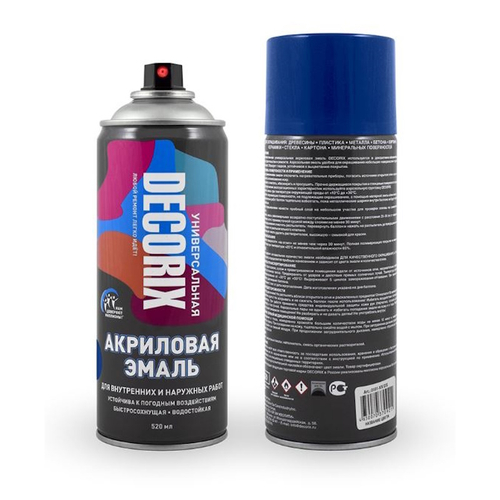 Эмаль аэроз. DECORIX акрил. берлинская лазурь 520мл  0101-08 DX * АКЦИЯ
