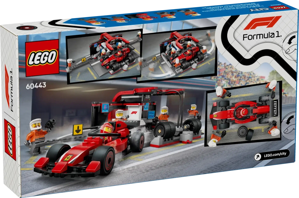 Конструктор LEGO City 60443 Пит-стоп Формулы-1 Ferrari с командой