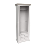 Шкаф для одежды «Форест» 1 дверь 2 ящика белый воск/антрацит