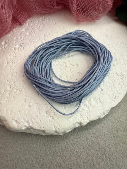 Шнур для плетения браслетов 0,6 мм, Пыльно-голубой (5 м)
