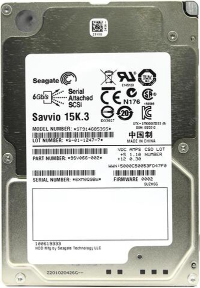 Жесткий диск Seagate SAS 146GB 15K 2.5" 6Gbps 9SV066-005