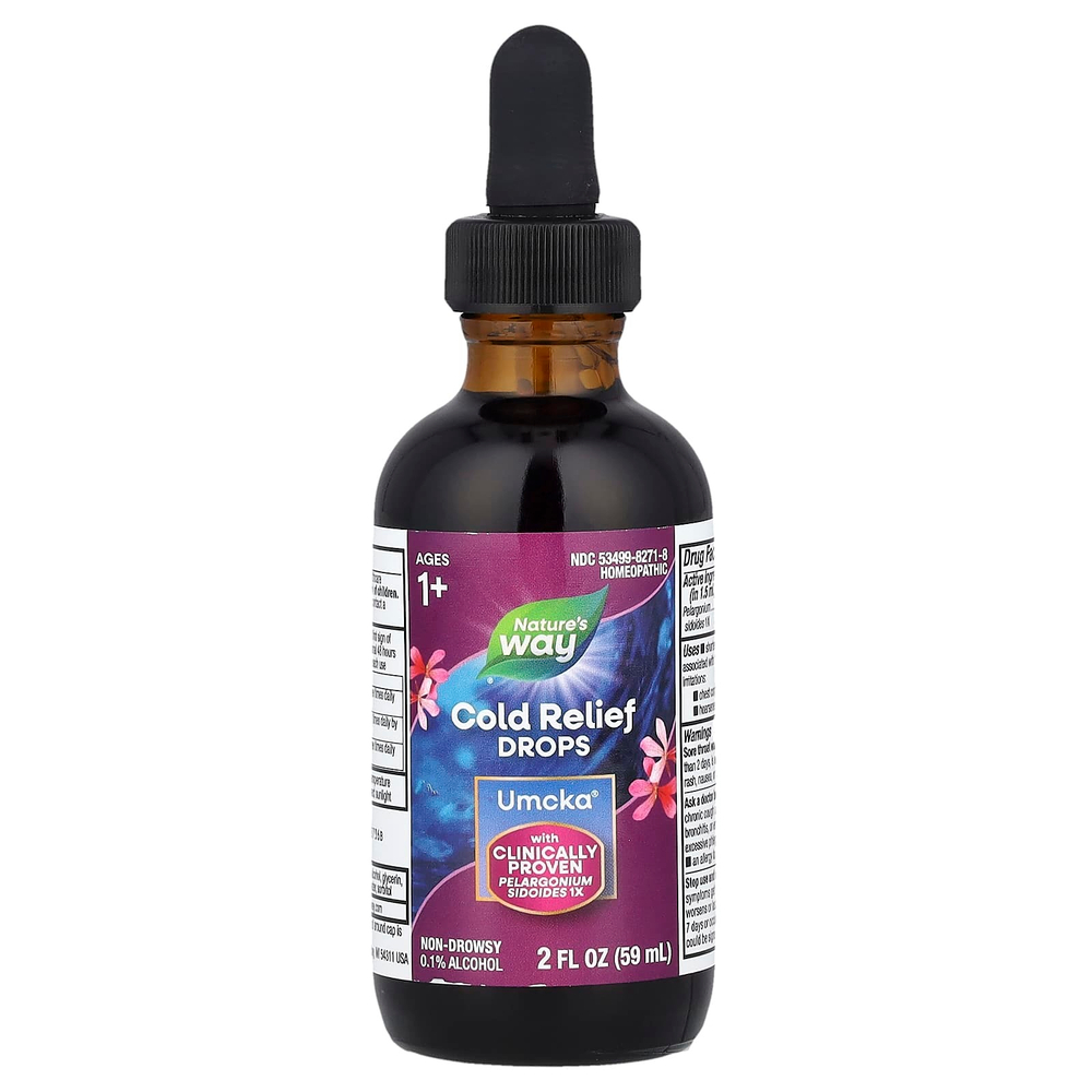 Nature's Way, Umcka®, капли от простуды, для детей от 1 года, 59 мл (2 жидк. унции)