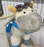 Качалка мягкая Тутси "Бычок "Бублик" (бежевый 10 фраз, музыка), 702-2020