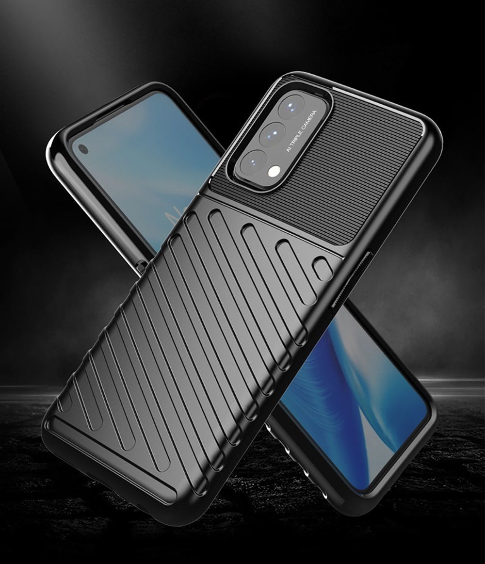 Защитный чехол черного цвета для смартфона OnePlus Nord N200 5G, серия Onyx от Caseport