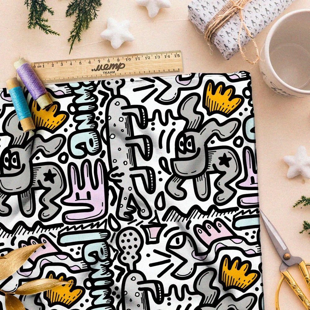 Ткань Ниагара Софт животные игры