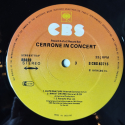 Винтажная виниловая пластинка LP Cerrone In Concert (UK 1979)