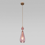 Подвесной светильник со стеклянным плафоном 50202/1 пурпурный