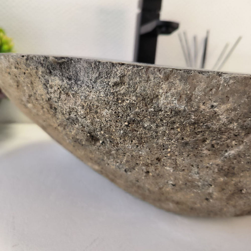 Каменная раковина из речного камня RS-63353 (50*39*16) 0123