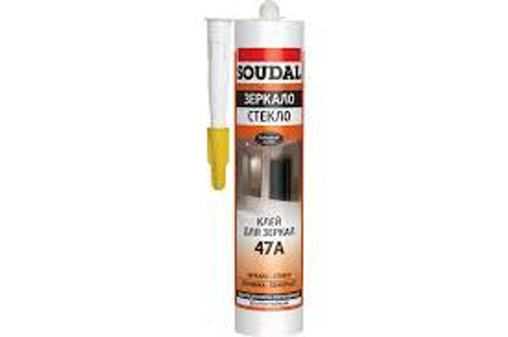 Клей для зеркал &quot;Soudal&quot; 47А Зеркало-Стекло,бежевый,280мл Польша