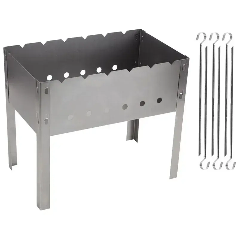 Мангал ECOS сборно-разборный 400х350мм, 0,35мм с 6 шампурами