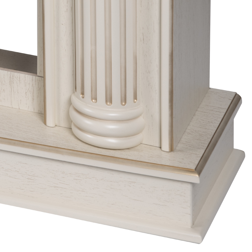 Каминокомплект: Очаг Royal Thermo Aurora RTFP/P-AR60LS, портал Olympia 60 сл. кость с зол. патиной