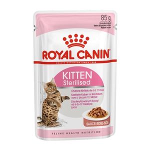 Пауч для котят, Royal Canin Kitten Sterilised, для стерилизованных котят с момента операции до 12 месяцев (в соусе)