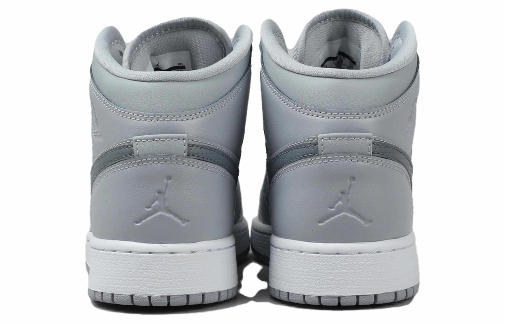 Кроссовки Jordan Air Jordan 1 Retro Mid Wolf Grey Cool Grey (Женская размерная сетка)