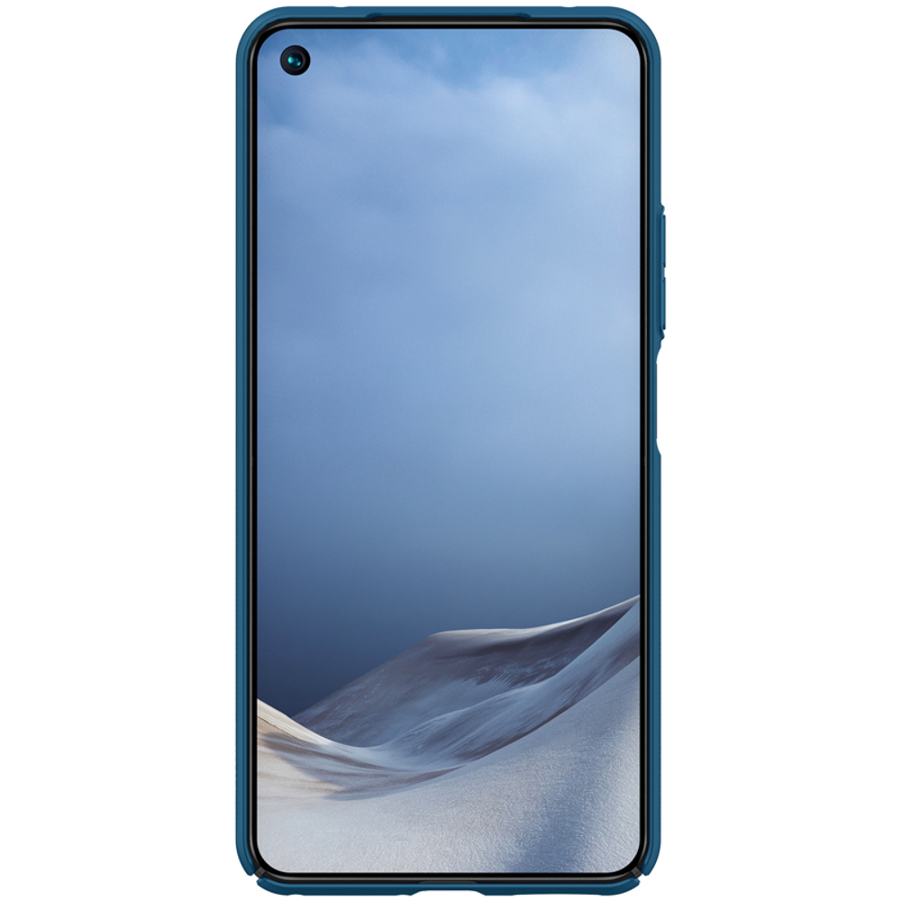 Чехол синего цвета на Xiaomi Mi 11 Lite от Nillkin CamShield Case, с защитной крышкой для задней камеры