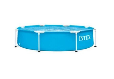 Каркасный бассейн 244х51 см Intex 28205, круглый семейный бассейн для дачи Metal Frame 1828 л
