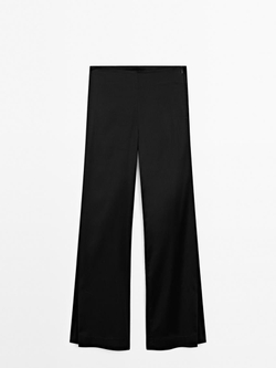 Massimo Dutti Брюки-клеш, черный