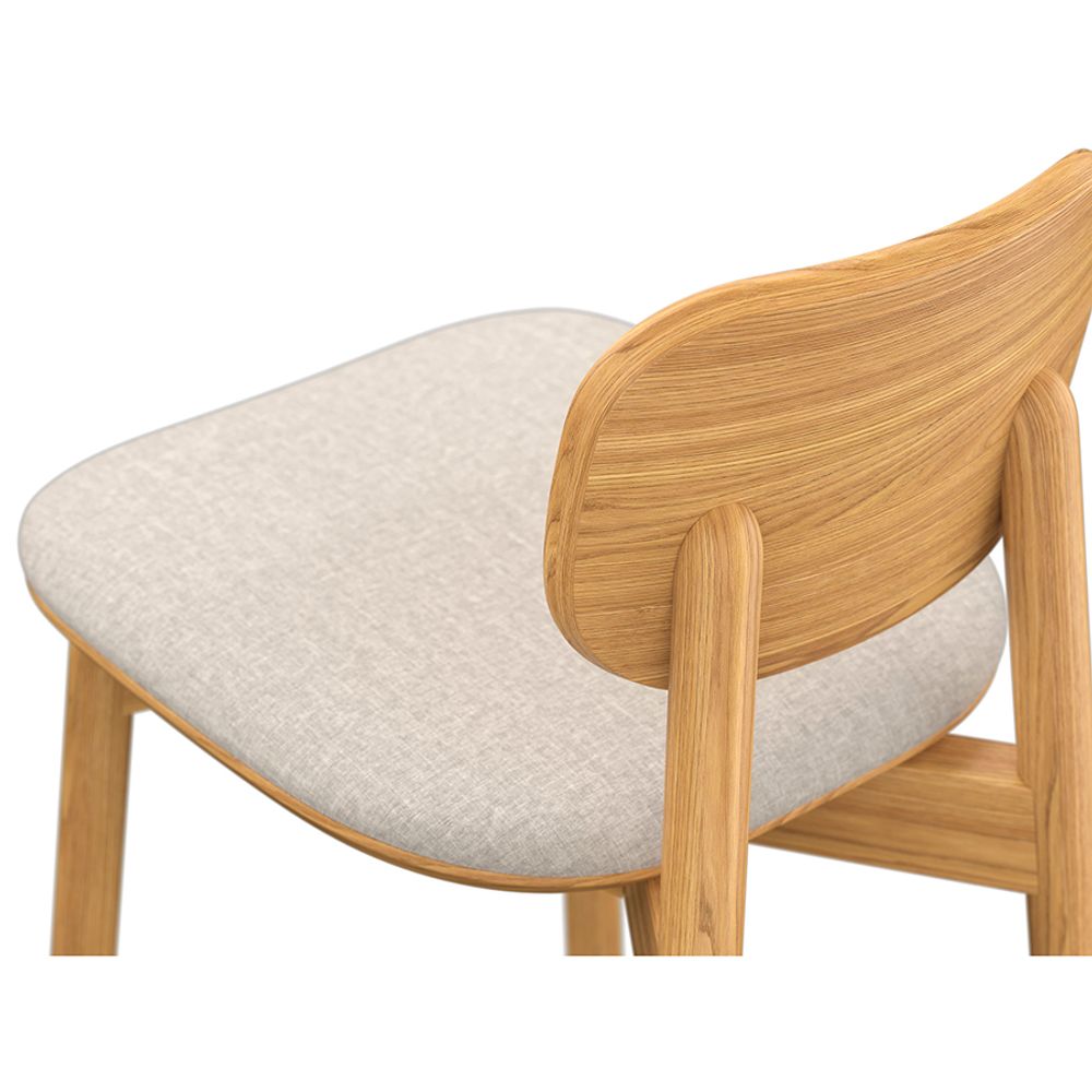 Стул барный Saga, рогожка, бежевый