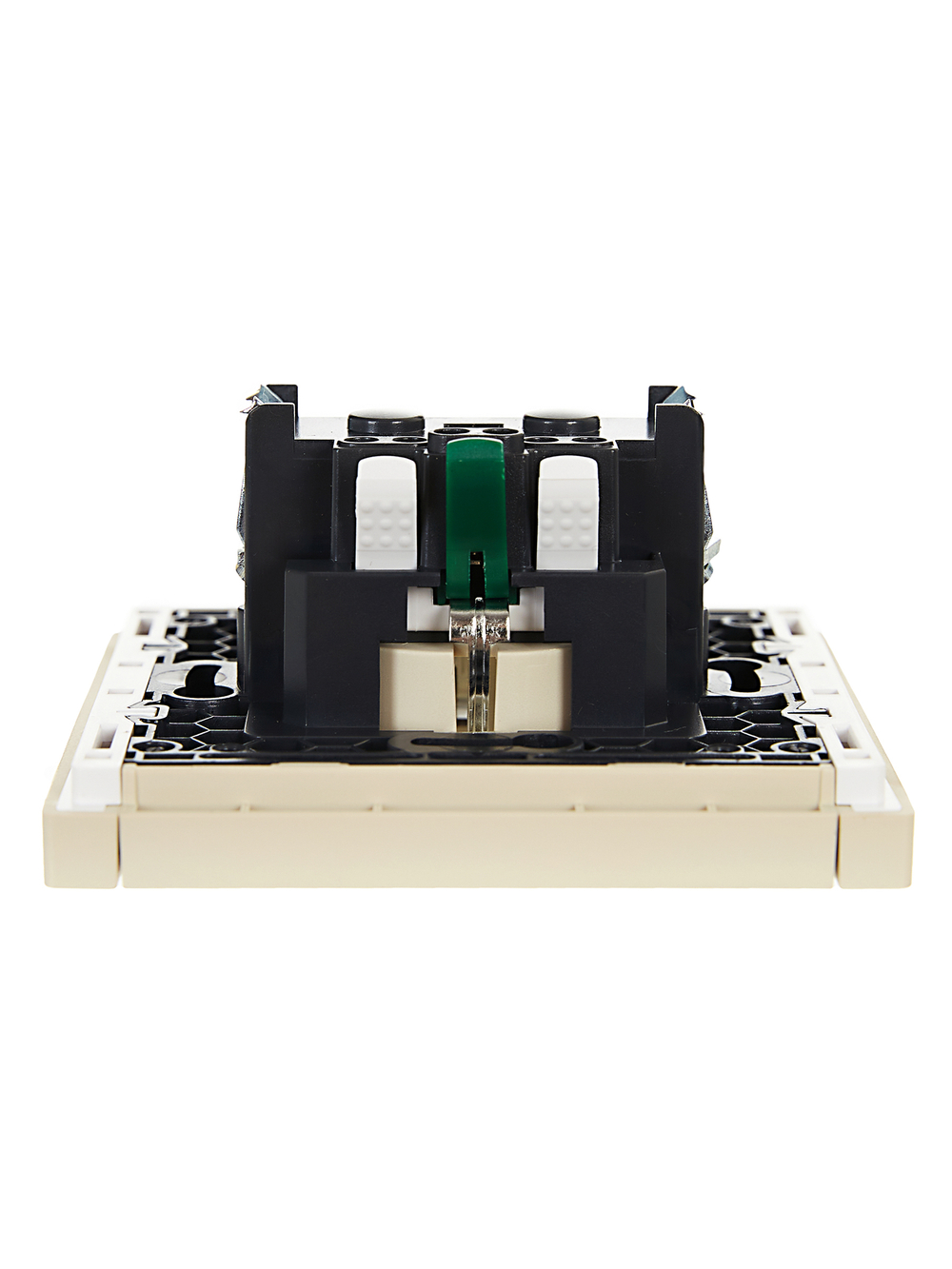 FORTE&PIANO Розетка 1-местная с заземлением без защитных шторок безвинтовое крепление 16А FP414 ваниль IEK