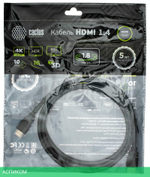 Кабель Cactus HDMI (m)/HDMI (m) 1.8 м черный (CS-HDMI.1.4-1.8)
