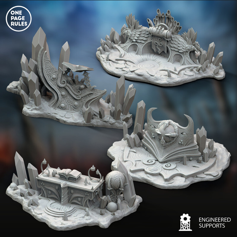 Grand Alliance Chaos Disciples of Tzeentch террейн баррикада 1 шт. миниатюра для dnd, днд, pathfinder, фентези, Настольная игра, НРИ, Варгейм, РПГ