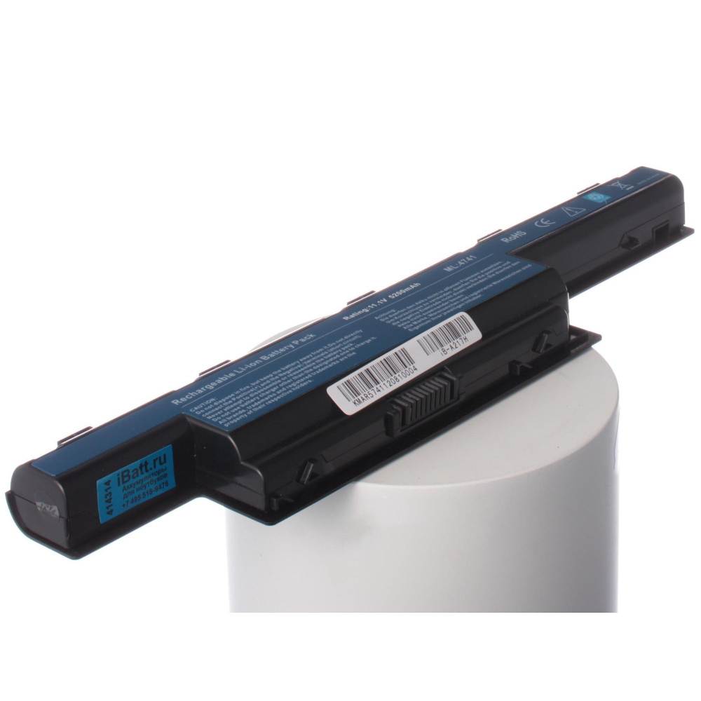 Аккумуляторная батарея iBatt 5200 mAh для ноутбука Acer AS10D31, AS10D51, AS10D61