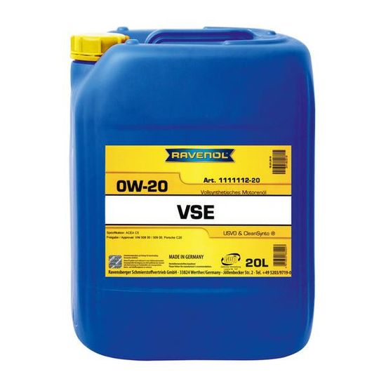 VSE SAE 0W-20 RAVENOL Моторное масло 20 литров