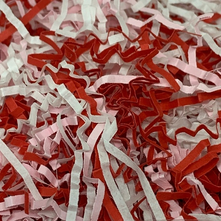 Бумажный наполнитель (Микс: красно-белый) 50гр