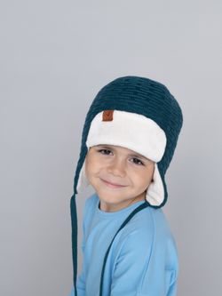 Шапка зимняя вязаная (Морская волна) ТОКИ