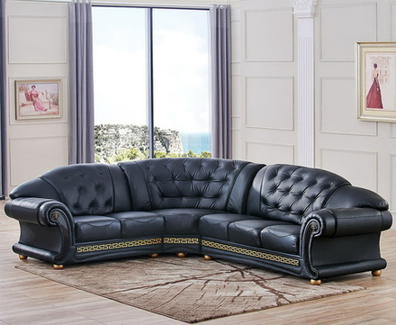 Диван ESF Versace угловой  белый  угол левый