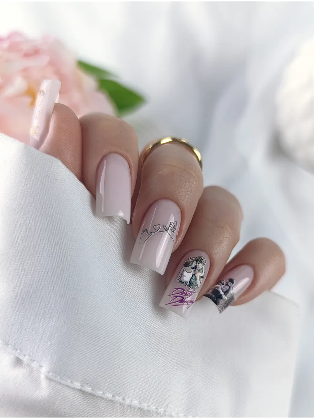 Lucky Rose Слайдеры наклейки для длинных ногтей 434