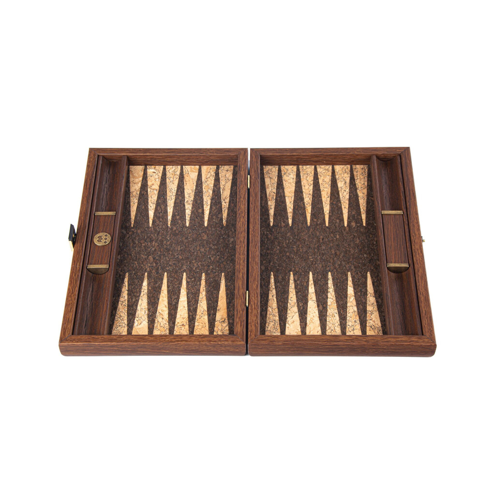 Нарды с боковыми стойками 30х20см Manopoulos Backgammon bff3cub