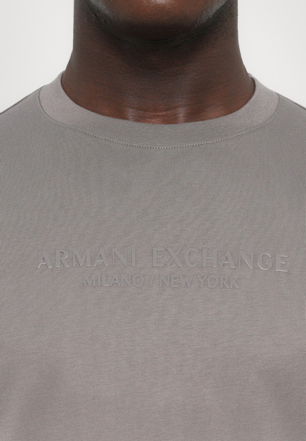 Armani Exchange T-SHIRT REGULAR FIT - Футболка с принтом - Серый