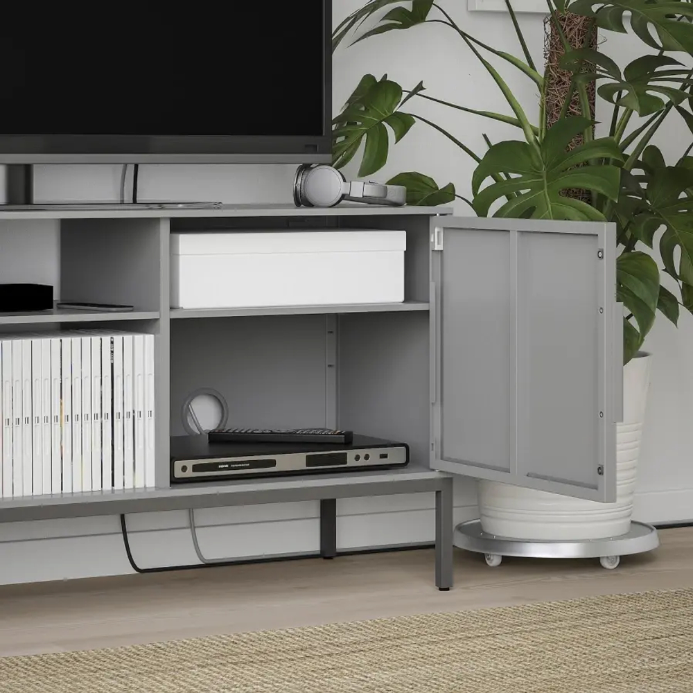 Тумба под ТВ - IKEA TULLSTORP/ТАЛЛСТОРП ИКЕА, 53х35х114 см, серый