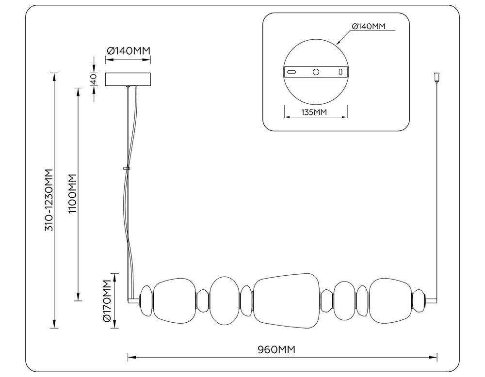 Ambrella Подвесной светодиодный светильник Ceramo Modern LH53176