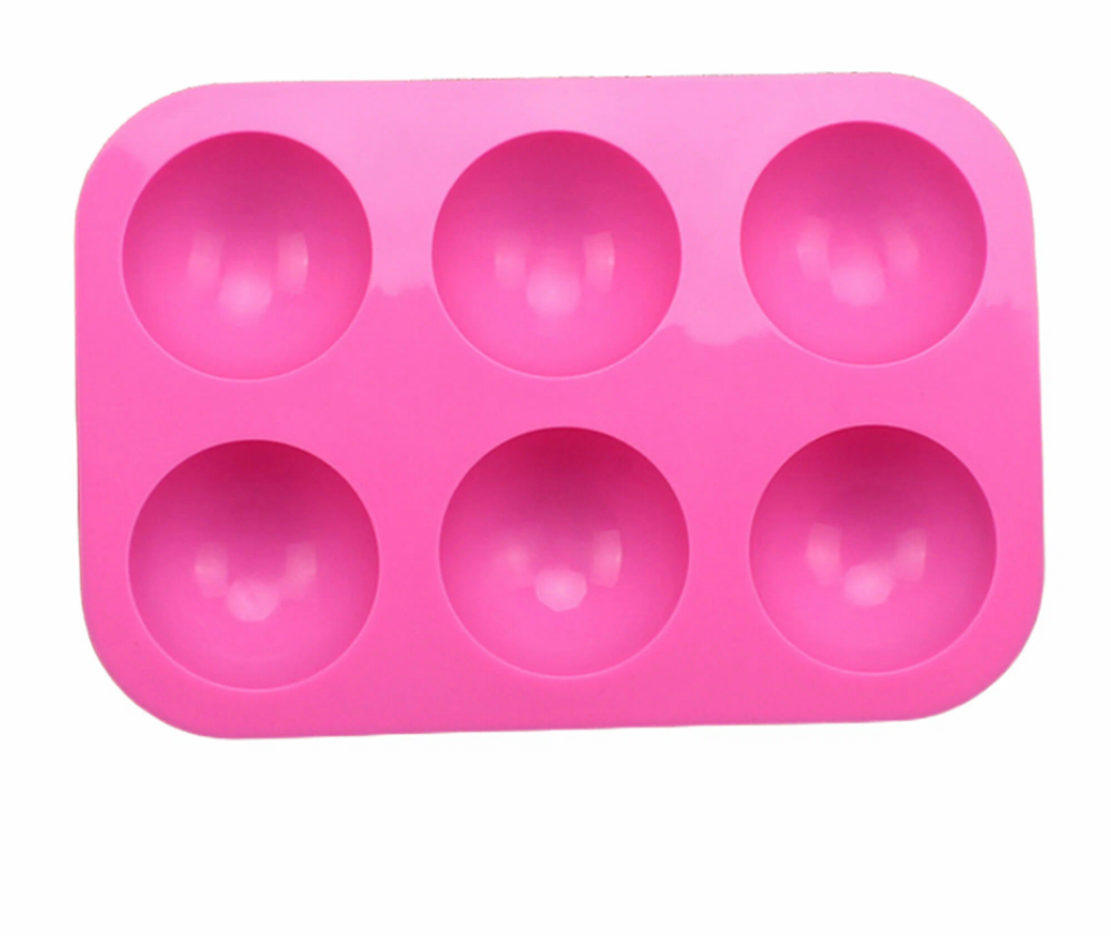 Форма для выпечки, силикон Полусфера 5,2 см, 6 ячеек