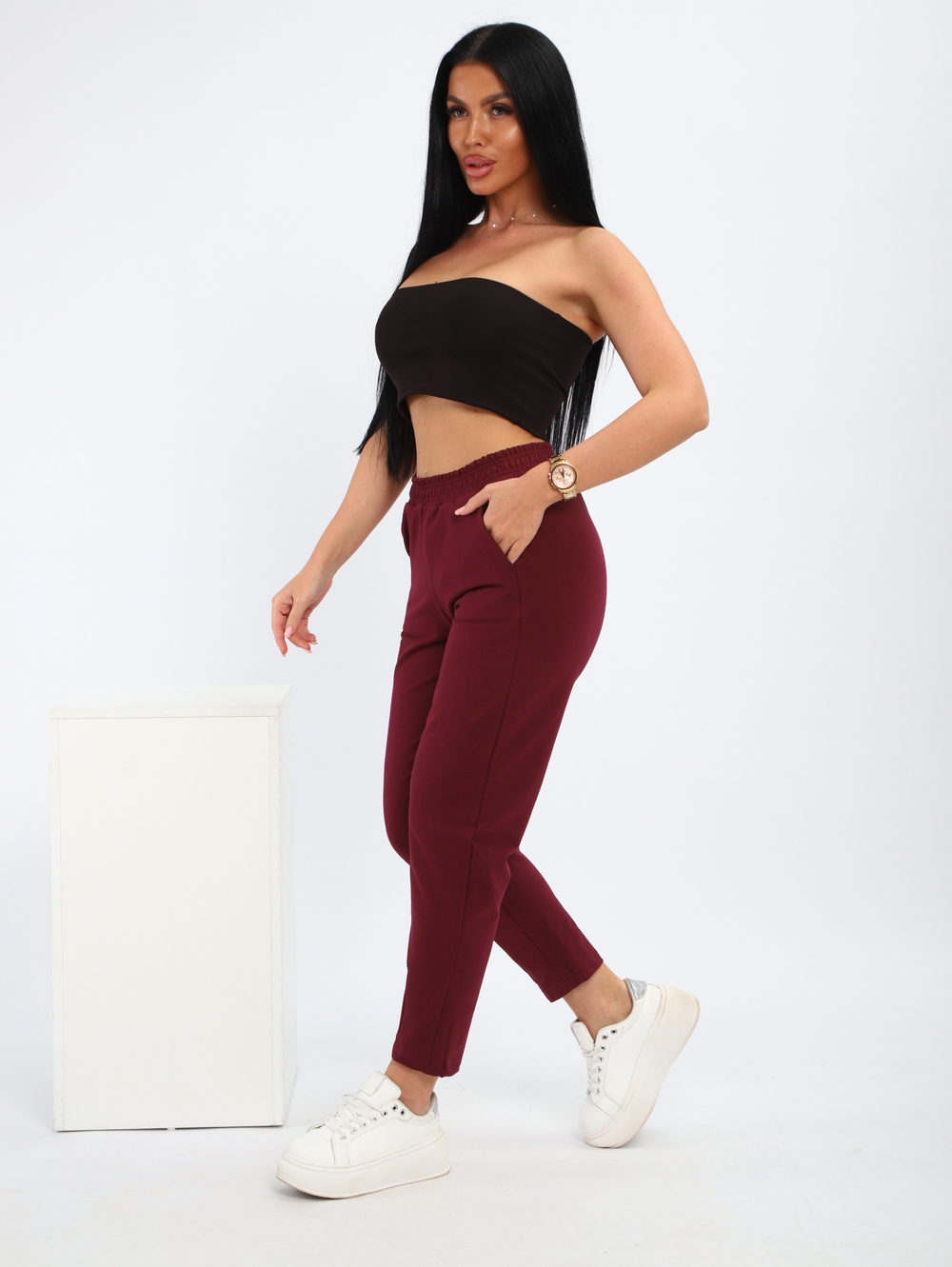 Брюки "Клэр" бордо