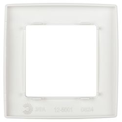 Рамка для розеток и выключателей ЭРА Серия 12 12-5001-01М на 1 пост, белый матовый