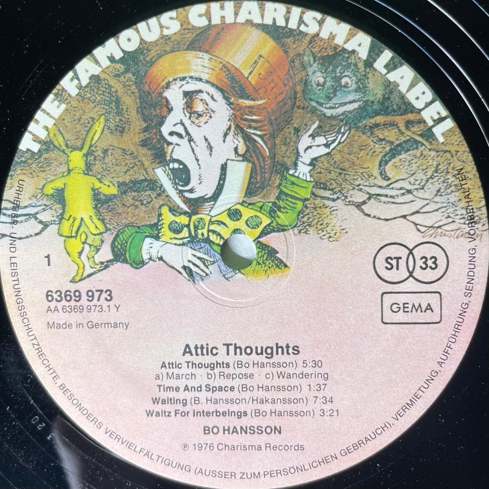 Bo Hansson ‎– Attic Thoughts (Германия 1976г.)