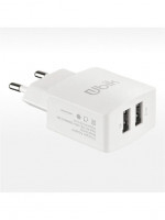 СЗУ с кабелем micro 2USB 2.4A Ubik UHS22WM white