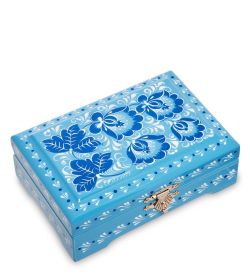 Народные промыслы KH-07/2 Шкатулка деревянная 120х80Н с хохломской росписью