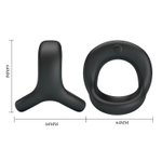 Черное виброкольцо на пенис и мошонку Elliott (Цвет: черный)