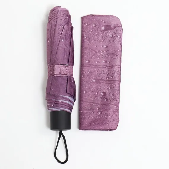 Зонт механический «Капли дождя», 4 сложения, 8 спиц, R = 48 см, цвет МИКС