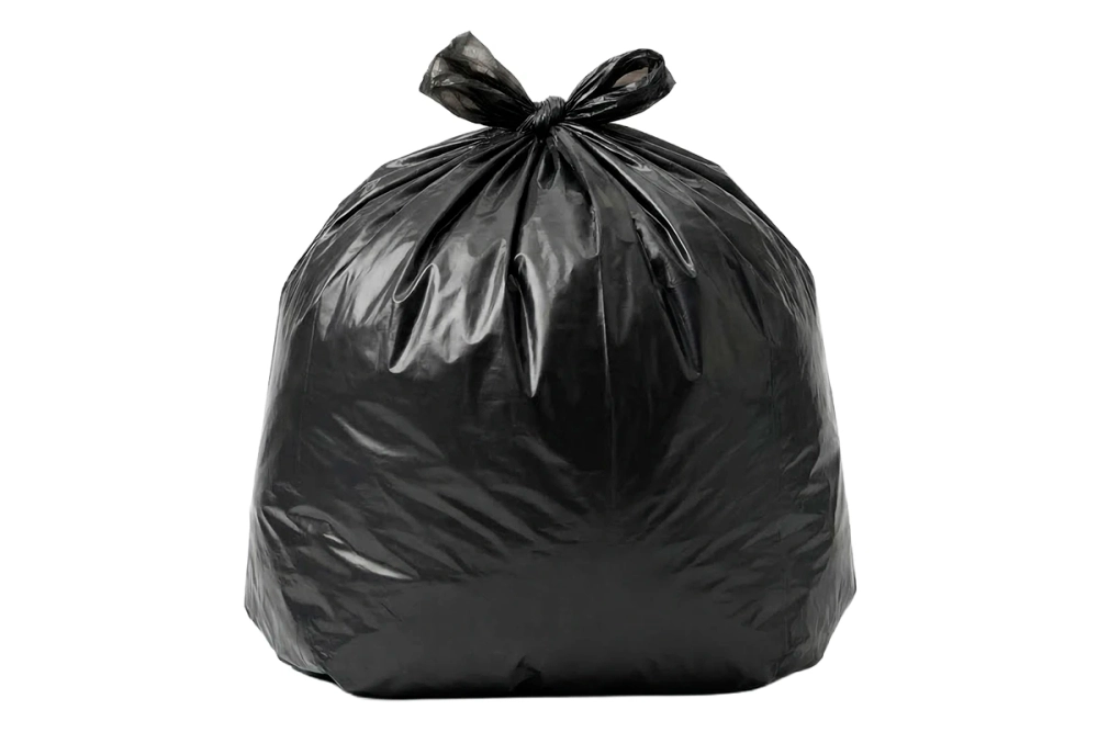 Мешки для мусора 360 л черные ПВД 65 мкм 10 шт