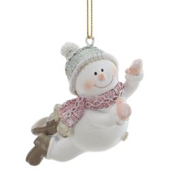 GAEM Фигурка декоративная подвесная "Снеговик", L6 W6,5 H6,5 см, 3в.